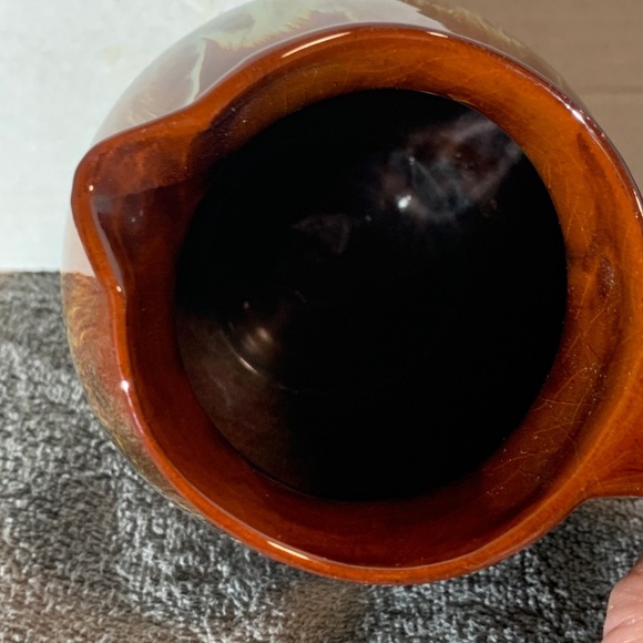 CCC Canada Art Pottery Canadian Ceramic Craft Pitcher Rainbow Drip Glaze 6" Tall - Picture 5 of 8